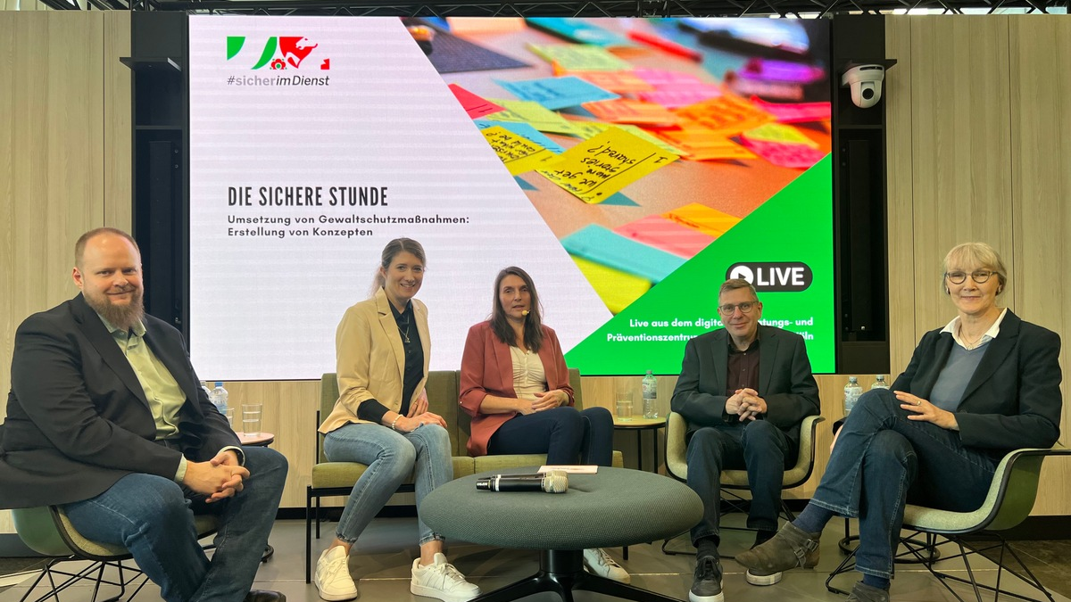 #sicherimDienst: Erfahrungsaustausch als Erfolgsfaktor: / Diskussionsrunde des Präventionsnetzwerks #sicherimDienst zur Umsetzung von Gewaltschutzmaßnahmen - Foto: presseportal.de