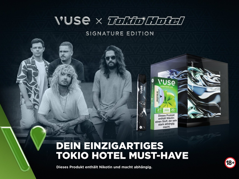 Tokio Hotel und Vuse bringen exklusive limited Edition raus: Das Must-Have für ihre Community! - Foto: presseportal.de