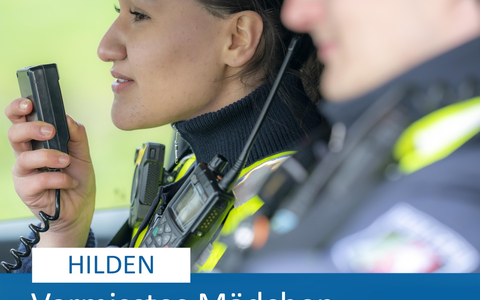 POL-ME: Vermisstes Mädchen wohlbehalten zurückgekehrt - 2503103 - Foto: presseportal.de