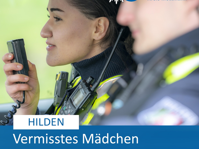 POL-ME: Vermisstes Mädchen wohlbehalten zurückgekehrt - 2503103 - Foto: presseportal.de