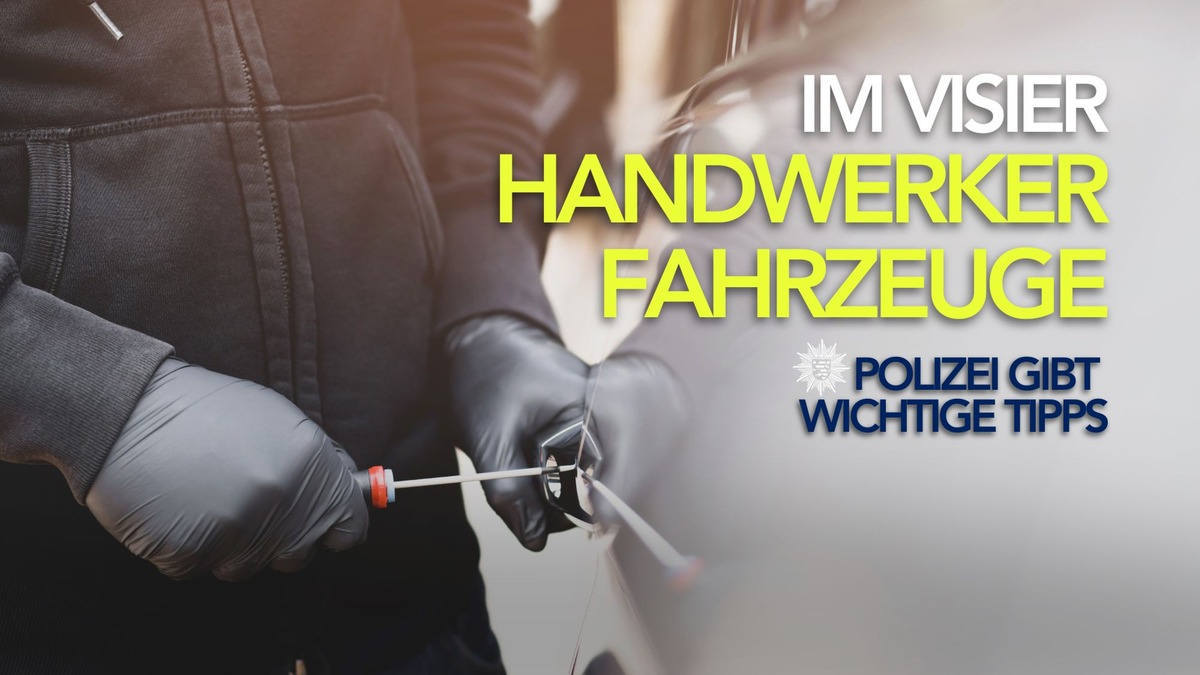 POL-DA: Südhessen: Handwerker-Fahrzeuge im Visier Krimineller / Polizei sensibilisiert und gibt Präventionshinweise - Foto: presseportal.de