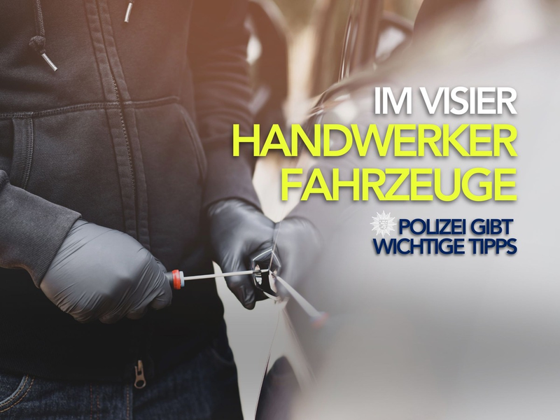 POL-DA: Südhessen: Handwerker-Fahrzeuge im Visier Krimineller / Polizei sensibilisiert und gibt Präventionshinweise - Foto: presseportal.de