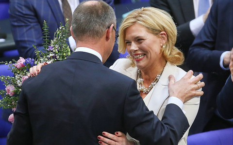 Friedrich Merz und Julia Klöckner am 25.03.2025 - Foto: über dts Nachrichtenagentur