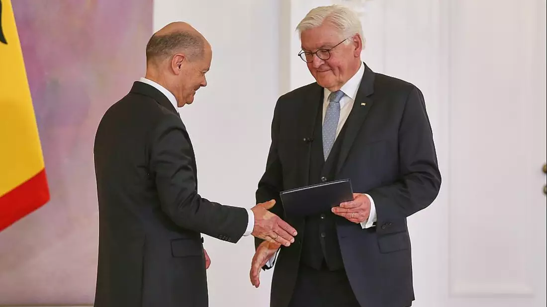 Olaf Scholz und Frank-Walter Steinmeier am 25.03.2025 - Bild: über dts Nachrichtenagentur