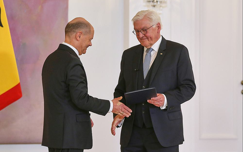 Olaf Scholz und Frank-Walter Steinmeier am 25.03.2025 - Foto: über dts Nachrichtenagentur