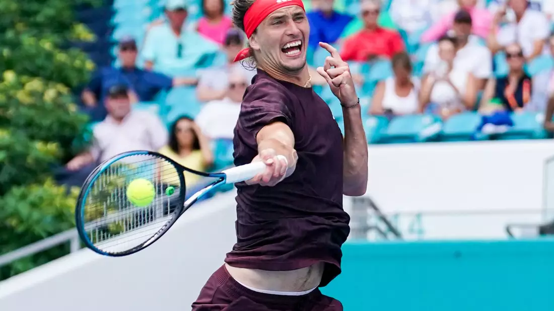Im Achtelfinale von Miami war für Alexander Zverev Schluss. - Bild: Debby Wong/ZUMA Press Wire/dpa