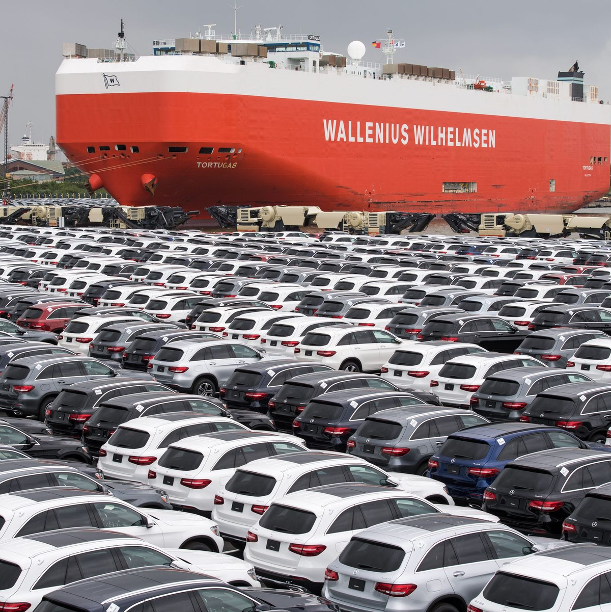 Die deutsche Autoindustrie hat 2024 mehr Fahrzeuge in die USA exportiert (Archivbild) - Foto: Ingo Wagner/dpa