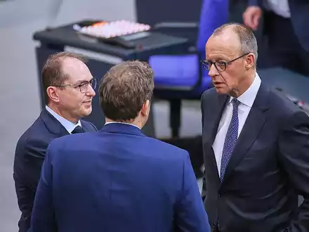 Alexander Dobrindt, Lars Klingbeil, Friedrich Merz am 25.03.2025 - Foto: über dts Nachrichtenagentur