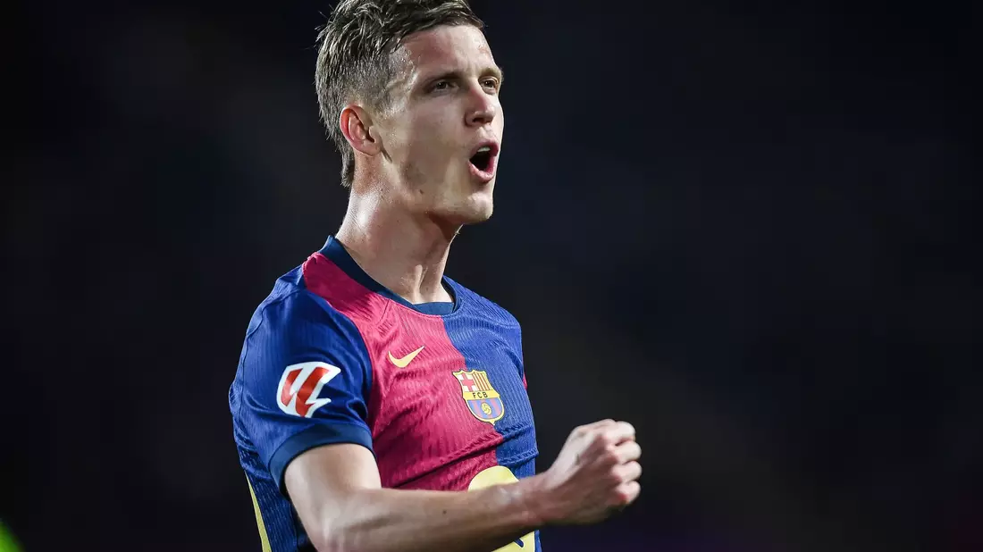 Barcelonas Dani Olmo verletzt sich im Spiel gegen Osasuna. - Bild: Matthieu Mirville/ZUMA Press Wire/dpa