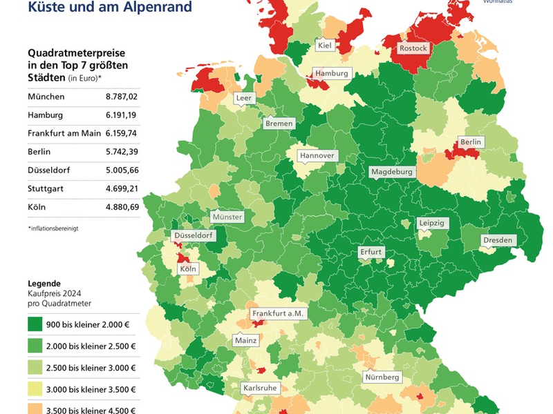 Postbank Wohnatlas 2025: Immobilienpreise in Deutschland sinken 2024 weniger stark als zuvor - Foto: presseportal.de