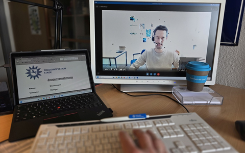 POL-STD: Digital aussagen - Polizeidirektion Lüneburg testet Onlinevernehmung in Stade - Foto: presseportal.de
