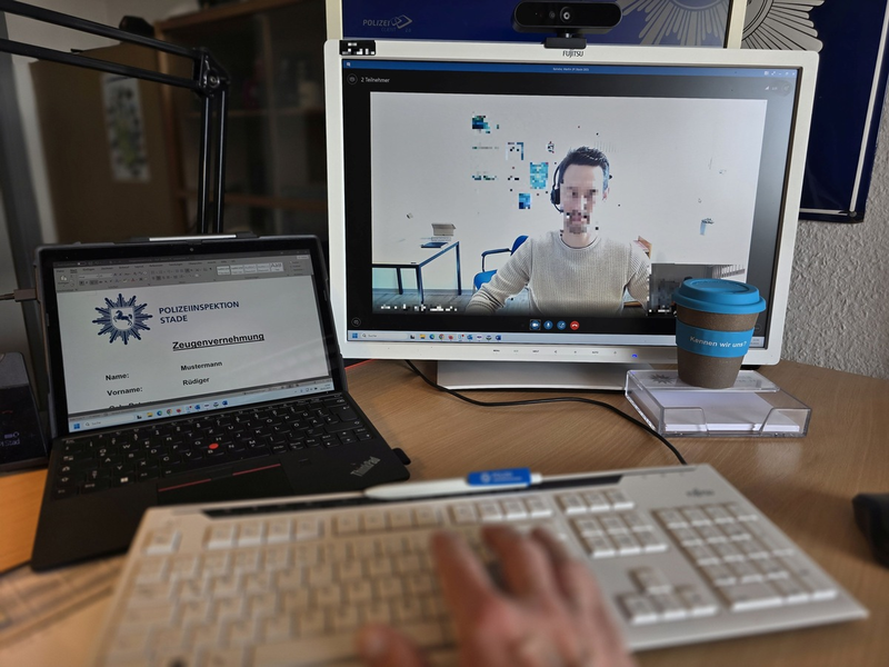 POL-STD: Digital aussagen - Polizeidirektion Lüneburg testet Onlinevernehmung in Stade - Foto: presseportal.de