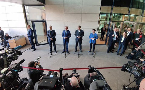 Koalitionsverhandlungen zwischen Union und SPD am 28.03.2025 - Foto: über dts Nachrichtenagentur