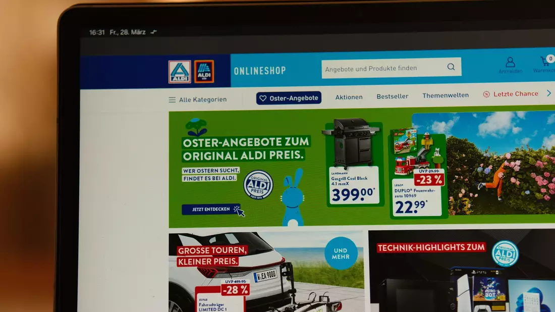 Der Aldi-Onlineshop wurde 2021 gegründet. - Bild: Georg Hilgemann/dpa