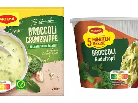 Vorsorglicher Rückruf von MAGGI 5 Minuten Terrine Broccoli Nudeltopf und MAGGI Für Genießer Broccoli Cremesuppe - Foto: presseportal.de