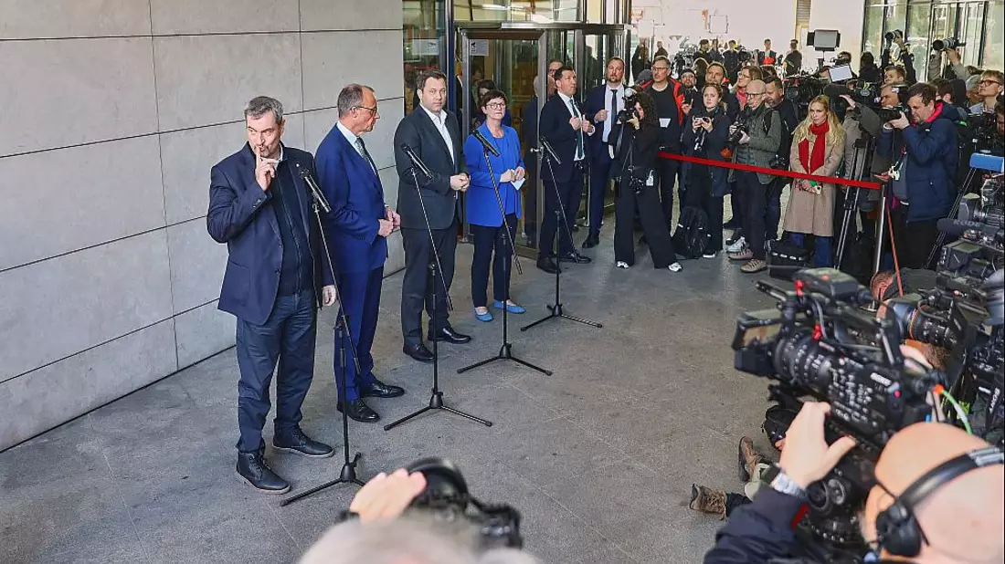 Koalitionsverhandlungen zwischen Union und SPD am 28.03.2025 - Bild: über dts Nachrichtenagentur