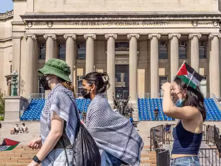 Im vergangenen Jahr war die Columbia University Schauplatz großer propalästinensischer Proteste . (Archivbild) - Foto: Carlos Chiossone/ZUMA Press Wire/dpa