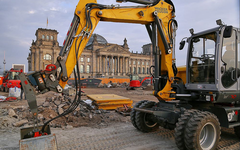Baustelle vor Deutschem Bundestag am 24.03.2025 - Foto: über dts Nachrichtenagentur