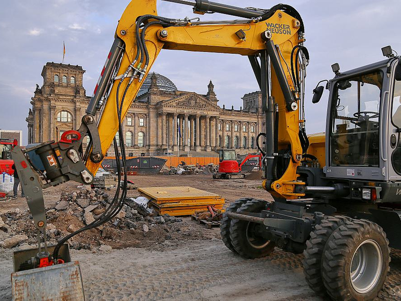 Baustelle vor Deutschem Bundestag am 24.03.2025 - Foto: über dts Nachrichtenagentur