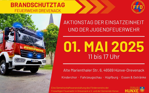 FW Hünxe: Brandschutztag der Einheit Drevenack am 1. Mai 2025 - Foto: presseportal.de