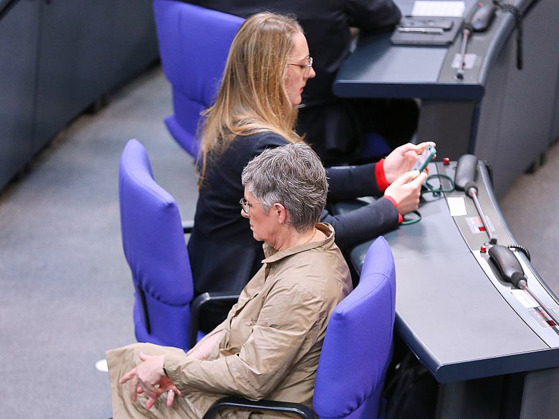 Katharina Dröge und Britta Haßelmann am 25.03.2025 - Foto: über dts Nachrichtenagentur