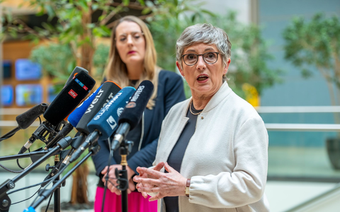 Grünen-Fraktionschefin Haßelmann attackiert Kretschmer und andere CDU-Politiker wegen Äußerungen zu Russland scharf. - Foto: Michael Kappeler/dpa Grünen-Fraktionschefin Haßelmann attackiert Kretschmer und andere CDU-Politiker wegen Äußerungen zu Russland scharf. - Foto: Michael Kappeler/dpa