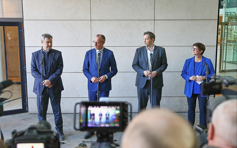 Koalitionsverhandlungen zwischen Union und SPD am 28.03.2025 - Foto: über dts Nachrichtenagentur