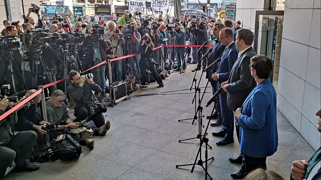 Koalitionsverhandlungen zwischen Union und SPD am 28.03.2025 - Bild: über dts Nachrichtenagentur
