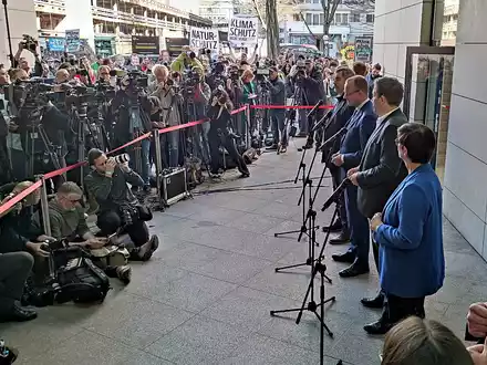 Koalitionsverhandlungen zwischen Union und SPD am 28.03.2025 - Foto: über dts Nachrichtenagentur