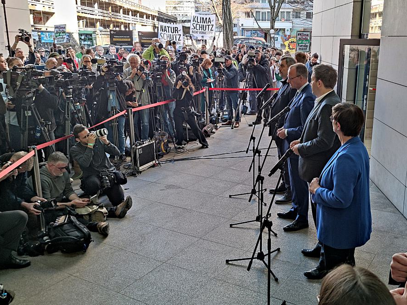 Koalitionsverhandlungen zwischen Union und SPD am 28.03.2025 - Foto: über dts Nachrichtenagentur