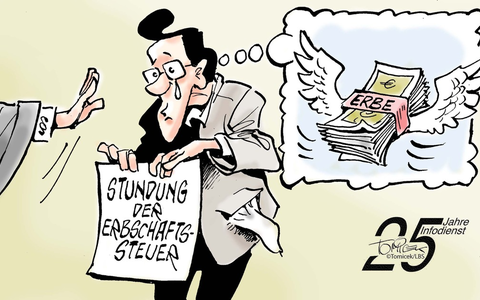 Keine Stundung / Erbschaftssteuer war fällig, weil Geldmittel vorhanden waren - Foto: presseportal.de