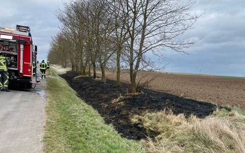 LPI-NDH: Böschung in Brand - Zeugen gesucht - Foto: presseportal.de