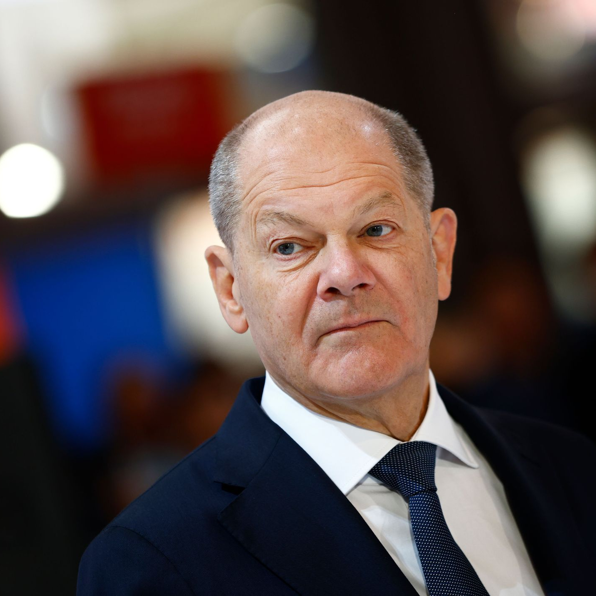 Freihandel statt Abschottung lautet Scholz' Devise. - Foto: Moritz Frankenberg/dpa