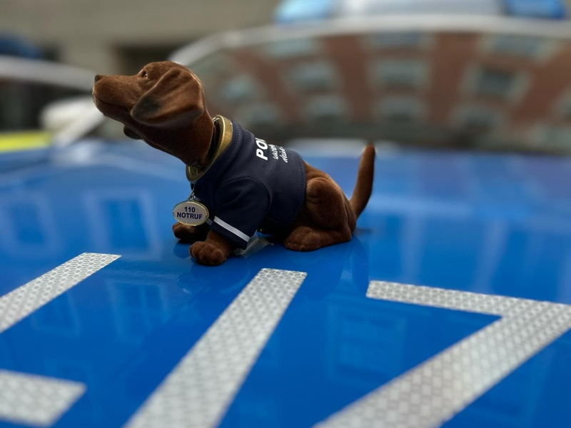 DPolG Bayern: Bayerns Polizei mit Wackeldackel auf Streife - Foto: presseportal.de