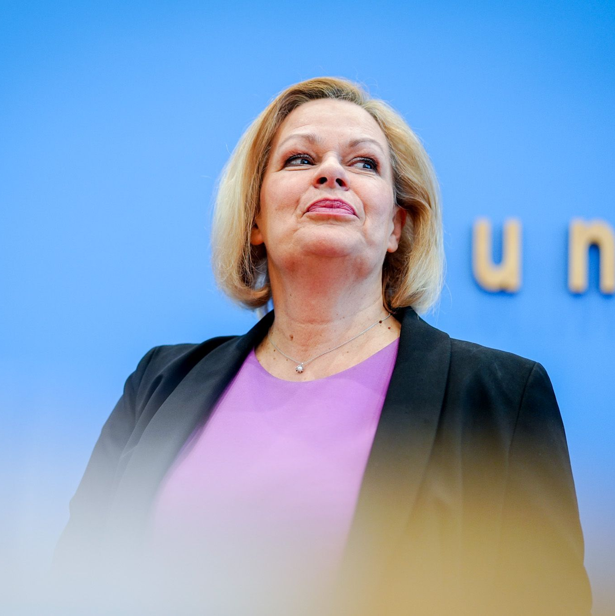 Faeser zeigt sich zufrieden mit ihrer Bilanz.  - Foto: Kay Nietfeld/dpa