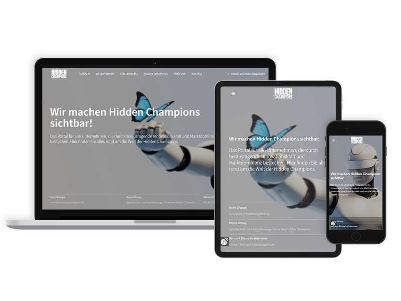 hidden-champions.de: Schlütersche launcht redaktionelle Plattform rund um die Welt der internationalen Marktführer aus Deutschland - Foto: presseportal.de