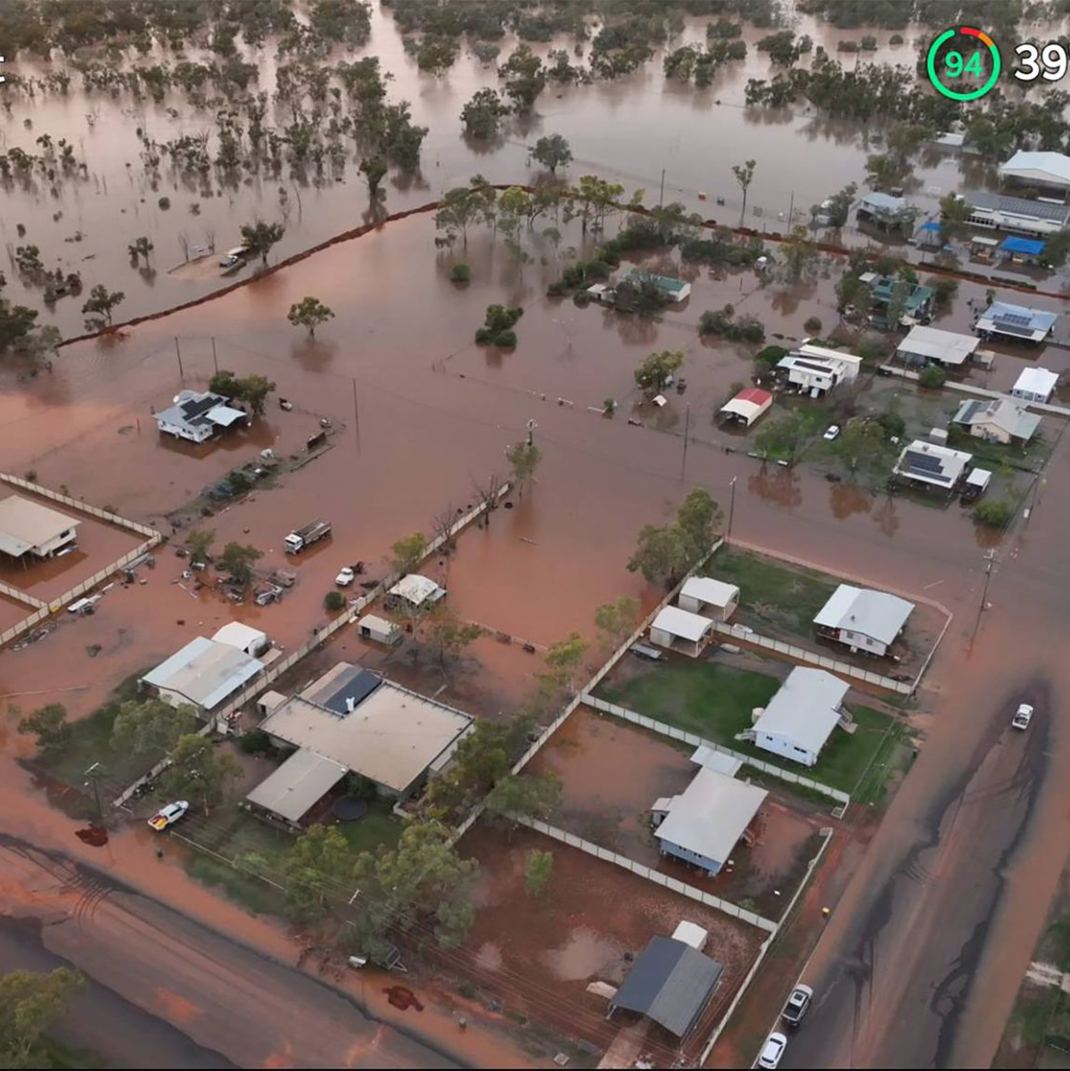 Besonders schwer betroffen ist der Ort Thargomindah. - Foto: Daniel Roy/BULLOO SHIRE COUNCIL via AAP/dpa