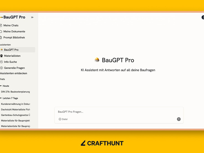 Crafthunt launcht BauGPT Pro auf der BAUMA: Die nächste Evolutionsstufe der populären Bau-KI - Foto: presseportal.de