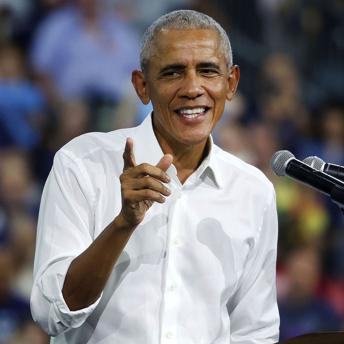 Auch ein Hingucker auf dem Familienfoto: der ehemalige US-Präsident Barack Obama. (Archivbild) - Foto: Mamta Popat/Arizona Daily Star/AP/dpa