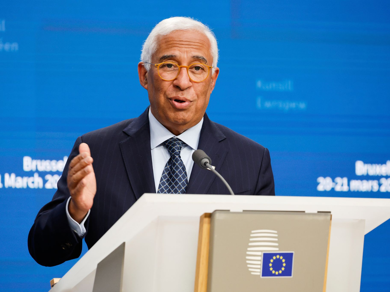 Fordert in Reaktion auf die Politik von Trump Tempo bei Freihandelsverhandlungen mit anderen Partnern: EU-Ratspräsident António Costa. (Archivbild) - Foto: Geert Vanden Wijngaert/AP/dpa