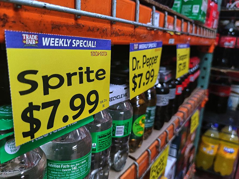 Preise für Sprite und Dr. Pepper Cola in einem US-Supermarkt (Archiv) - Foto: über dts Nachrichtenagentur