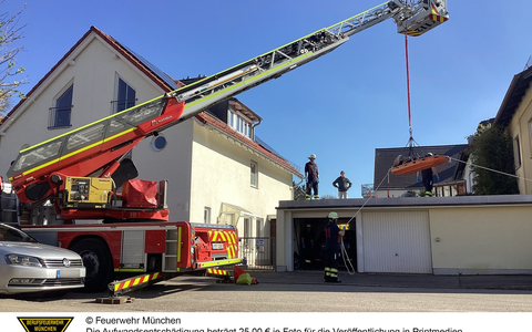 FW-M: Drehleiterrettung mit Plan B (Thalkirchen-Obersendling) - Foto: presseportal.de