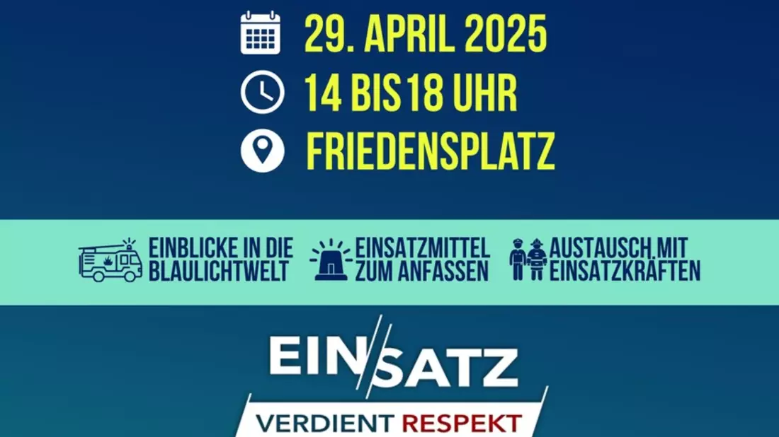 POL-DA: Darmstadt: Respekt zeigen - Respekt erfahren: Begegnungen mit der Blaulichtfamilie am 29.4.2025 auf dem Friedensplatz in Darmstadt - Bild: presseportal.de