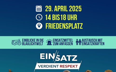 POL-DA: Darmstadt: Respekt zeigen - Respekt erfahren: Begegnungen mit der Blaulichtfamilie am 29.4.2025 auf dem Friedensplatz in Darmstadt - Foto: presseportal.de