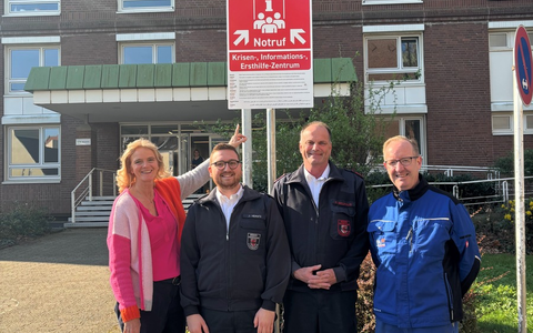 FW-LEV: Neue Beschilderung für KIEZ-Notrufstellen - Foto: presseportal.de