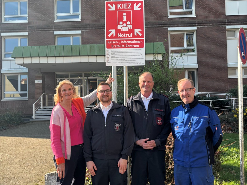 FW-LEV: Neue Beschilderung für KIEZ-Notrufstellen - Foto: presseportal.de