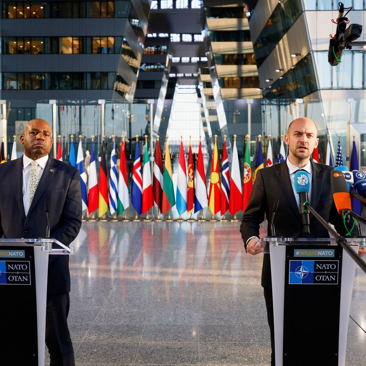 Auch Nato-Generalsekretär Mark Rutte äußerte sich am Abend erstmals nach den Ankündigungen Trumps zum Konflikt um die Arktisinsel. (Archivbild) - Foto: Geert Vanden Wijngaert/AP/dpa