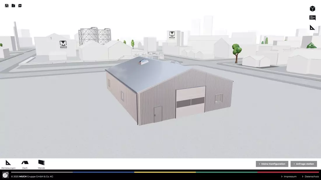 MUCH Gruppe: Hallenbau flexible und schnell mit 3D Online-Konfigurator - Bild: presseportal.de