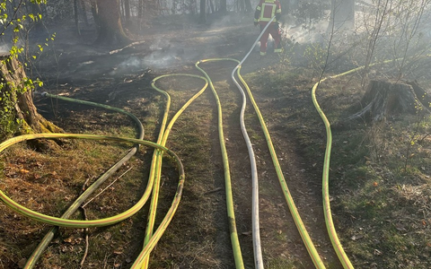 FW Overath: Waldbrand Ortsteil Brombach im Stadtgebiet Overath - Foto: presseportal.de