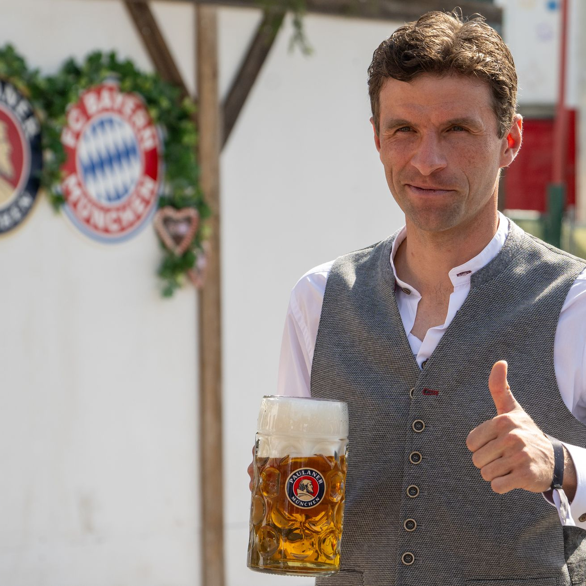 Mehr Bayern geht praktisch nicht: Thomas Müller. - Foto: Stefan Puchner/dpa